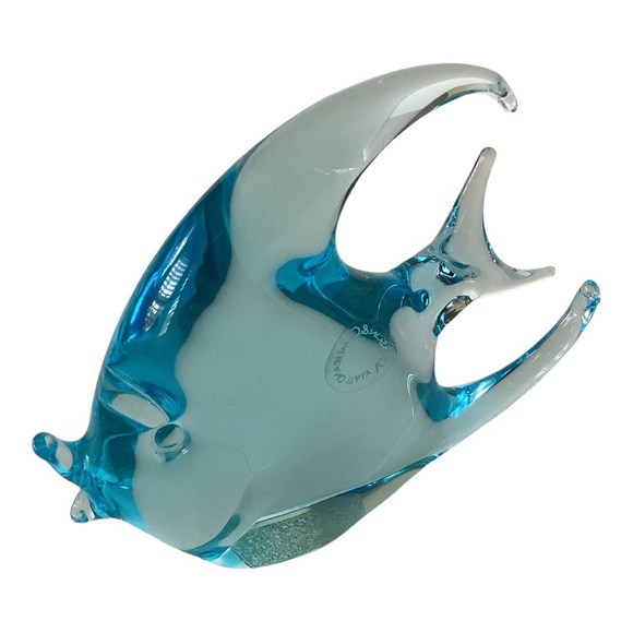 Murano Other - V. Nason & Company Hand Blown Murano Glass Angel Fish Turquoise Italy Vintage